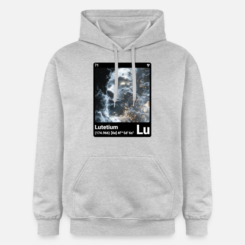 AI am Lutétium (bk) - Sweat à capuche Softstyle® Gildan Unisexe - gris clair chiné