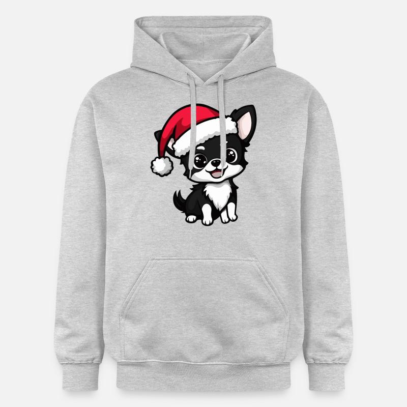 Chihuahua Chien Noël Mignon - Sweat à capuche Softstyle® Gildan Unisexe - gris clair chiné