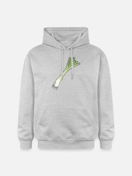 Leek onion with root - Gildan Unisex Softstyle® Midweight Hoodie - light heather grey