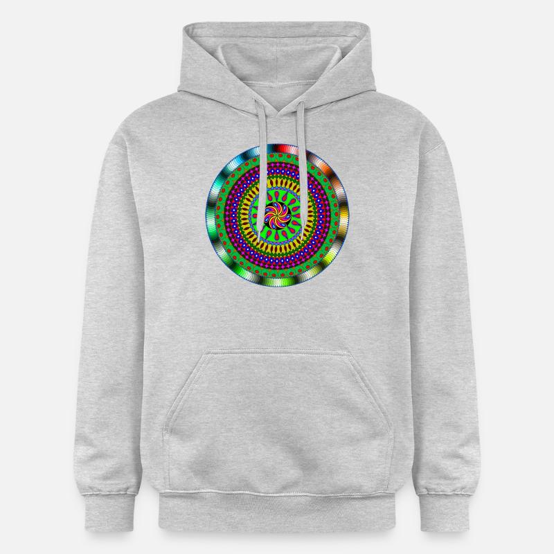 Mandala - Sweat à capuche Softstyle® Gildan Unisexe - gris clair chiné