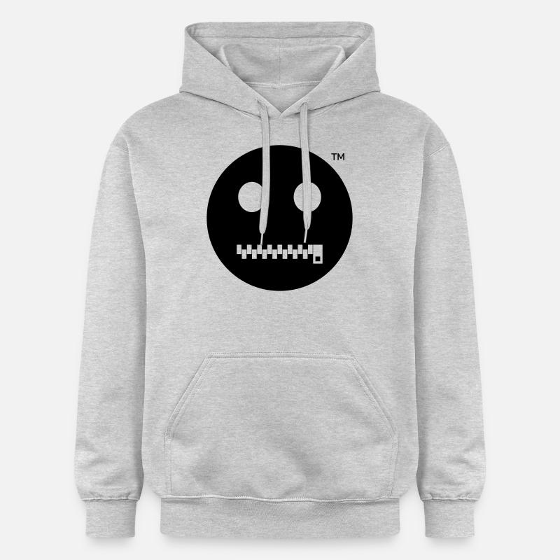 Smiley Tais-toi - Reste tranquille - Sweat à capuche Softstyle® Gildan Unisexe - gris clair chiné