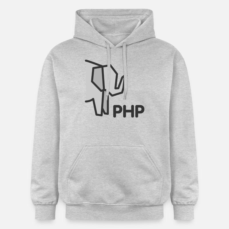 PHP Elephant - Sweat à capuche Softstyle® Gildan Unisexe - gris clair chiné