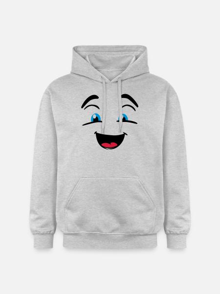 Smiling face - Gildan Unisex Softstyle® Midweight Hoodie - light heather grey