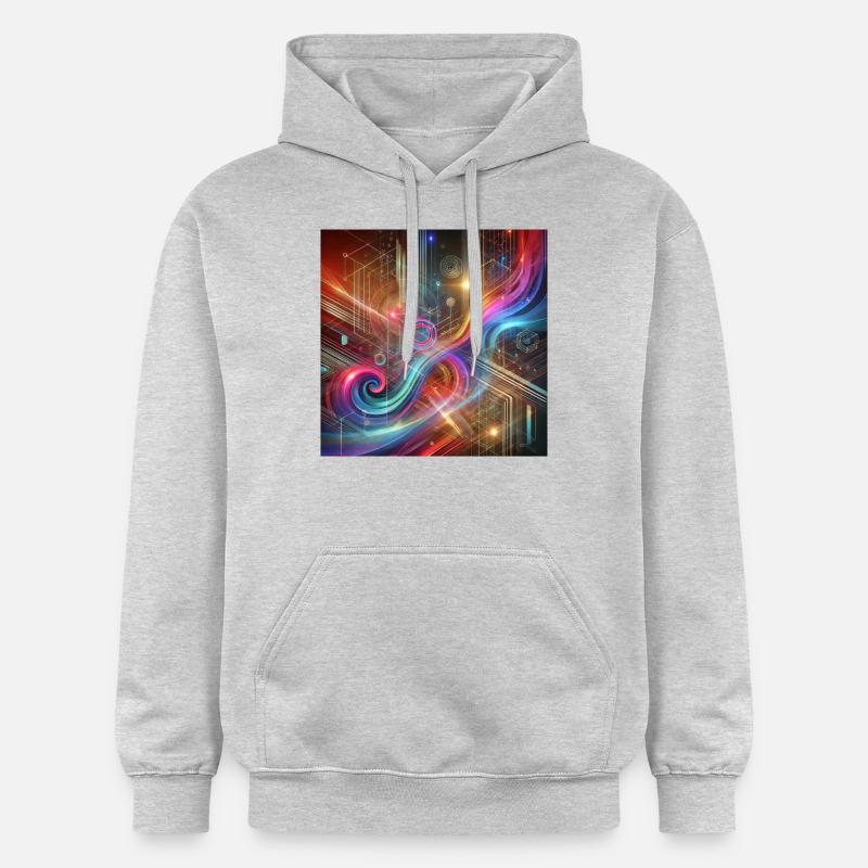 Fusion rayonnante - Sweat à capuche Softstyle® Gildan Unisexe - gris clair chiné