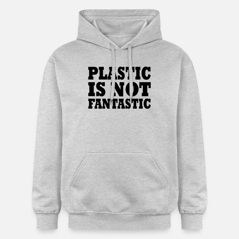 Plastic is not fantastic - Sweat à capuche Softstyle® Gildan Unisexe - gris clair chiné