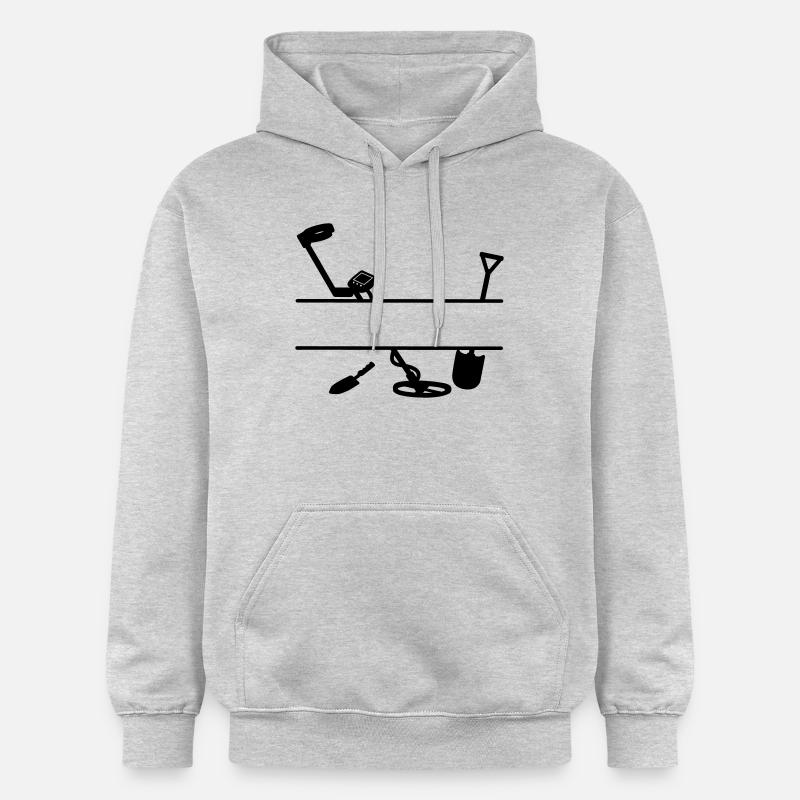 Logo du détecteur de métaux - Sweat à capuche Softstyle® Gildan Unisexe - gris clair chiné