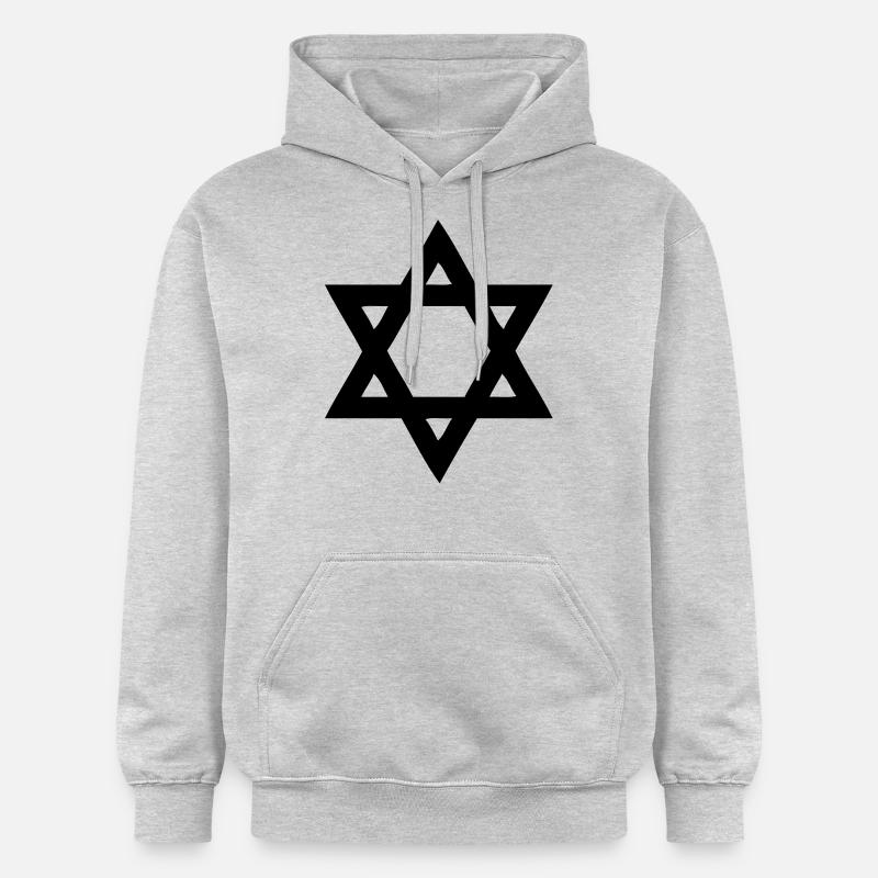 étoile de David - Sweat à capuche Softstyle® Gildan Unisexe - gris clair chiné