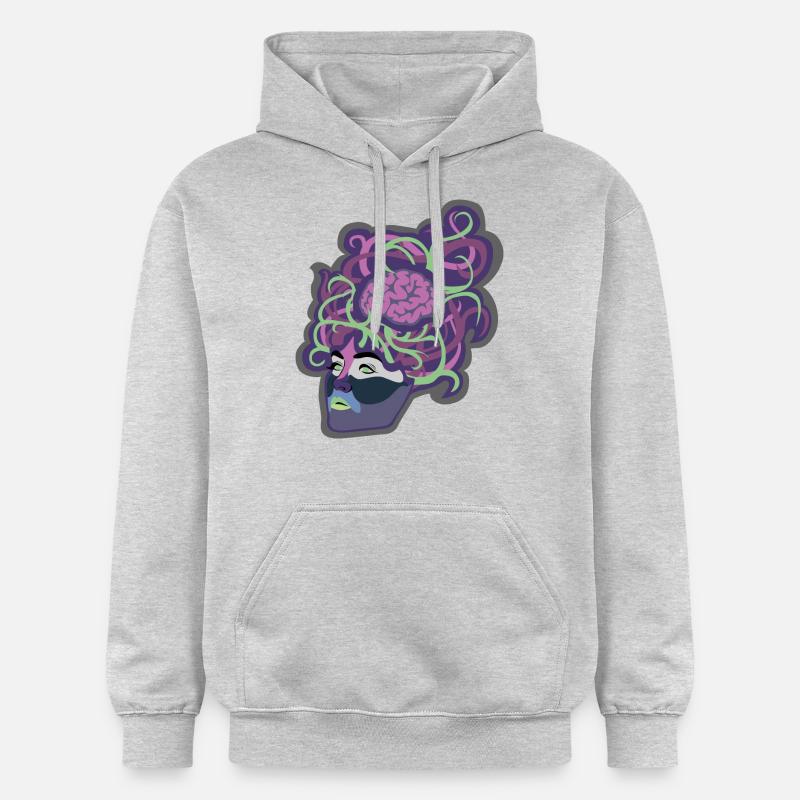 Cerveau poser - Sweat à capuche Softstyle® Gildan Unisexe - gris clair chiné