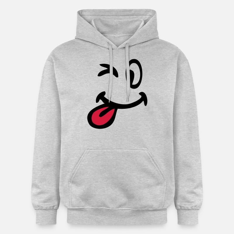smiley clin oeil 3105 - Sweat à capuche Softstyle® Gildan Unisexe - gris clair chiné