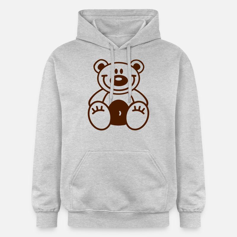 Nounours - Sweat à capuche Softstyle® Gildan Unisexe - gris clair chiné