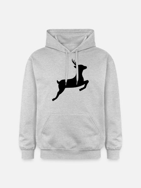 Chevreuil - Sweat à capuche Softstyle® Gildan Unisexe - gris clair chiné