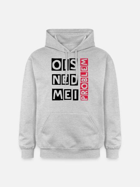 ois ned mei problem - Gildan Unisex Softstyle® Midweight Hoodie - Hellgrau meliert