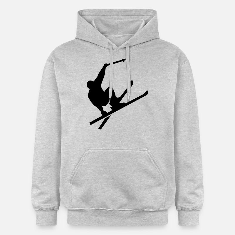 Ski - Sweat à capuche Softstyle® Gildan Unisexe - gris clair chiné