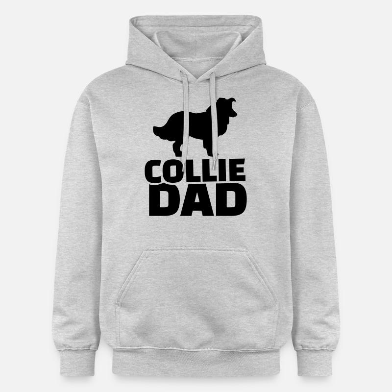 Collie Dad - Sweat à capuche Softstyle® Gildan Unisexe - gris clair chiné