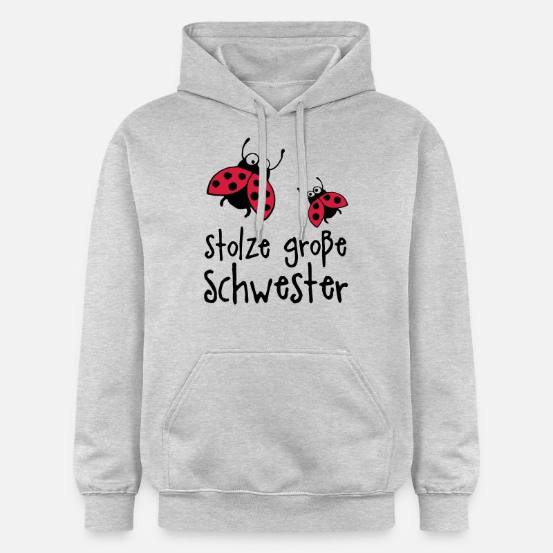 stolze_grosse_schwester_a_2c - Gildan Unisex Softstyle® Midweight Hoodie - Hellgrau meliert