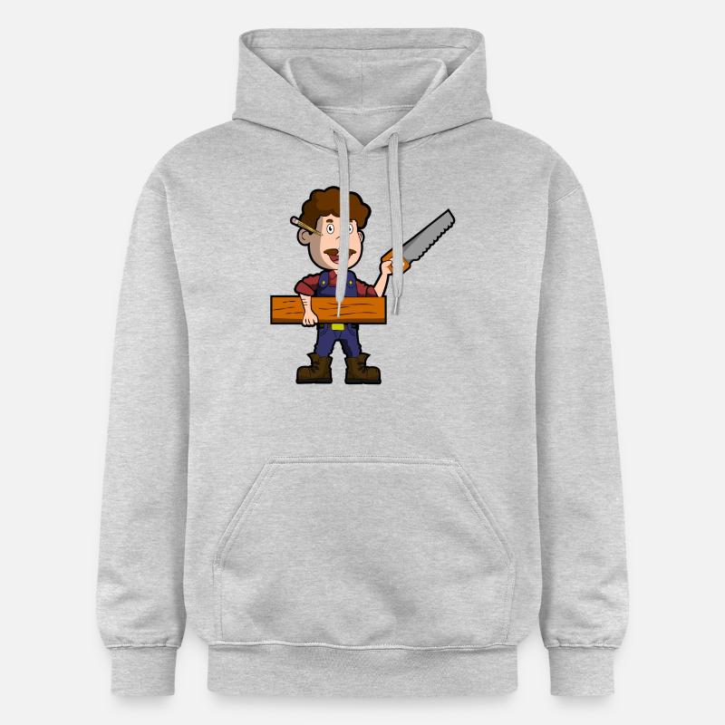 menuisier charpentier menuisier charpentier - Sweat à capuche Softstyle® Gildan Unisexe - gris clair chiné