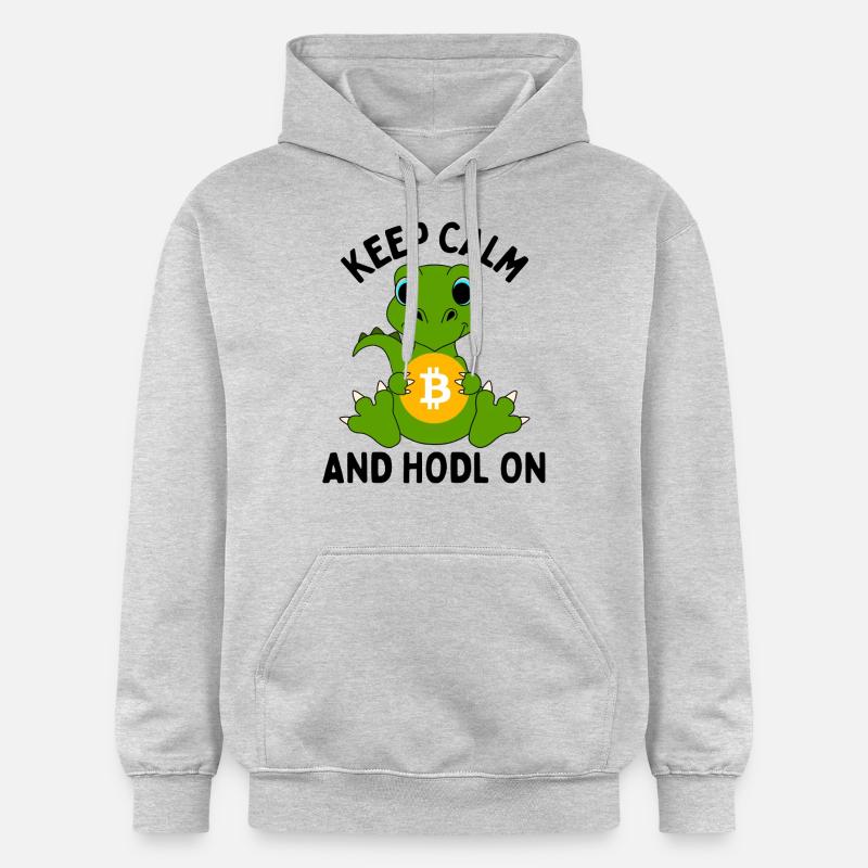 Bitcoin Crypto Kryptowährungen Geschenkidee - Gildan Unisex Softstyle® Midweight Hoodie - Hellgrau meliert
