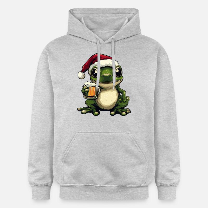 Bière de Noël Frog - Sweat à capuche Softstyle® Gildan Unisexe - gris clair chiné
