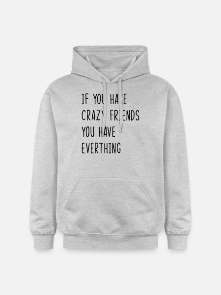Bester Freund. Friends. Quotes. Freund - Gildan Unisex Softstyle® Midweight Hoodie - light heather grey