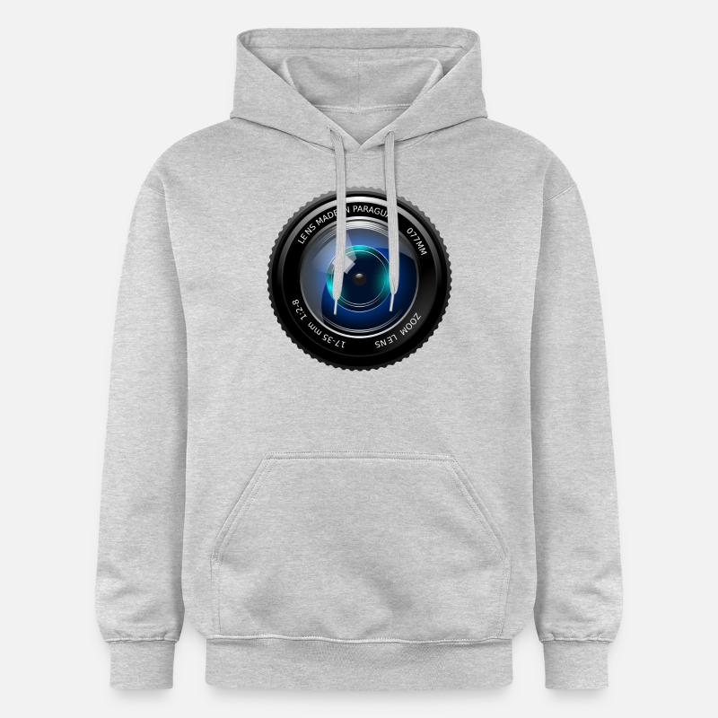 objectif de la caméra - Sweat à capuche Softstyle® Gildan Unisexe - gris clair chiné