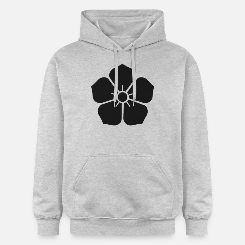 Symbole fleur - Sweat à capuche Softstyle® Gildan Unisexe - gris clair chiné