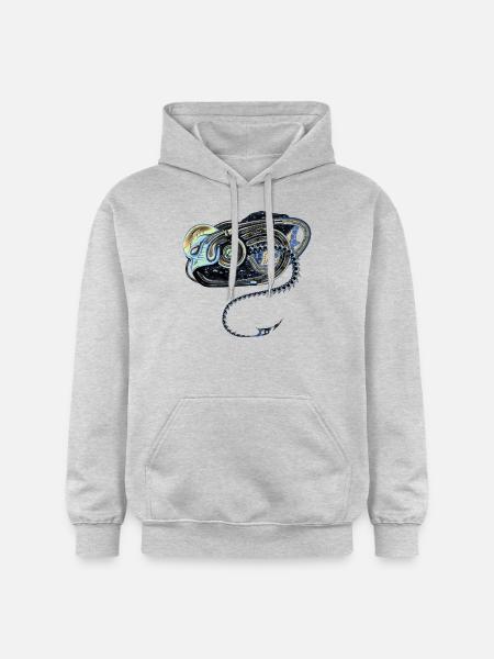 Alien biomechanics - Gildan Unisex Softstyle® Midweight Hoodie - light heather grey