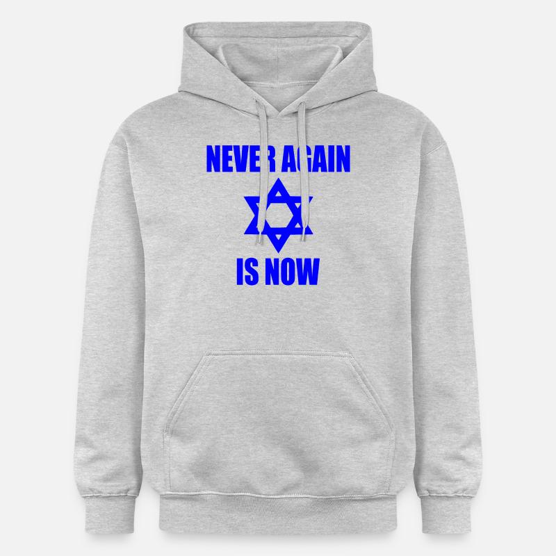 Never again is now - Sweat à capuche Softstyle® Gildan Unisexe - gris clair chiné