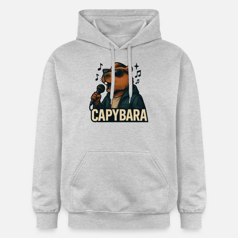 Capybara - Sweat à capuche Softstyle® Gildan Unisexe - gris clair chiné