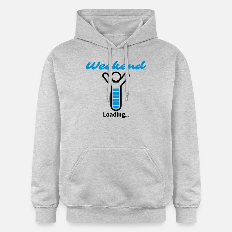 Week-end Loading ... - Sweat à capuche Softstyle® Gildan Unisexe - gris clair chiné