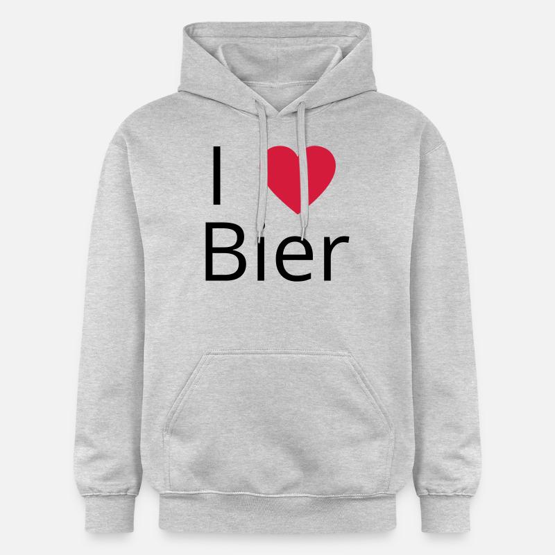 Ich liebe Bier Gechenkidee - Gildan Unisex Softstyle® Midweight Hoodie - Hellgrau meliert