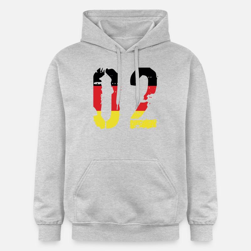 Maillot 2 numéros Allemagne - Sweat à capuche Softstyle® Gildan Unisexe - gris clair chiné