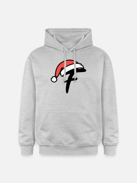 Letter F Christmassy - Gildan Unisex Softstyle® Midweight Hoodie - light heather grey