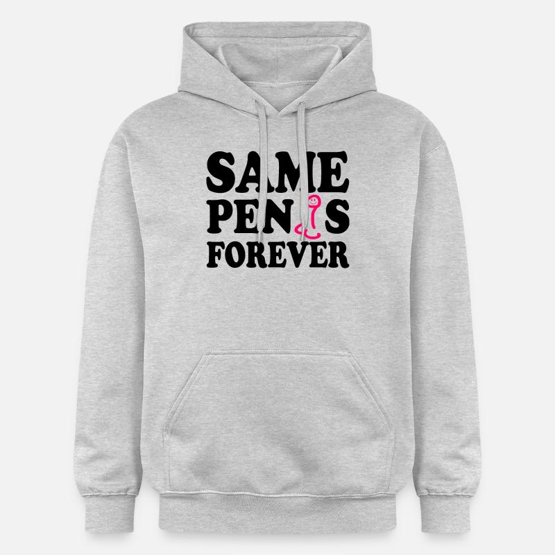 Same penis forever - Sweat à capuche Softstyle® Gildan Unisexe - gris clair chiné
