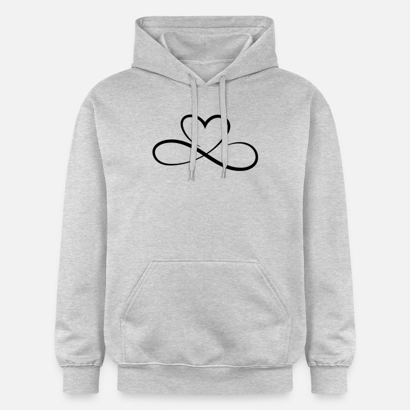 Conception de cœur - Sweat à capuche Softstyle® Gildan Unisexe - gris clair chiné