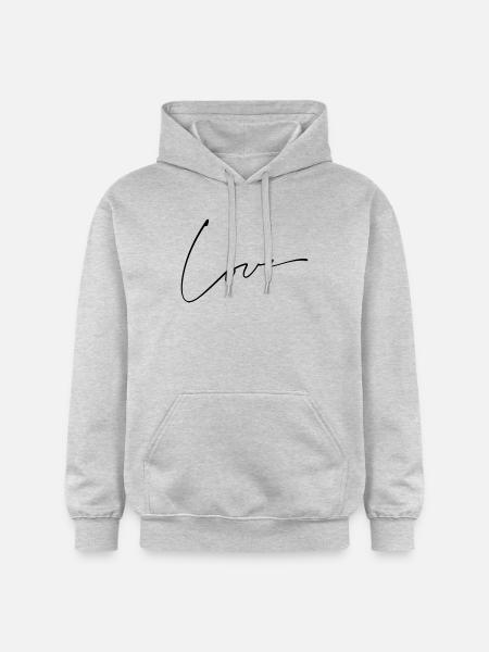 Love Font Black - Gildan Unisex Softstyle® Midweight Hoodie - light heather grey