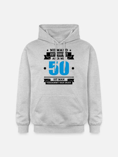 Funshirt 50 - Gildan Unisex Softstyle® Midweight Hoodie - Hellgrau meliert