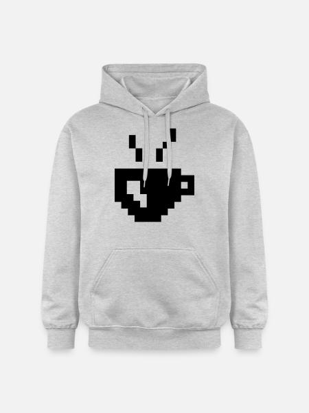 Coffee Pixel - Gildan Unisex Softstyle® Midweight Hoodie - light heather grey
