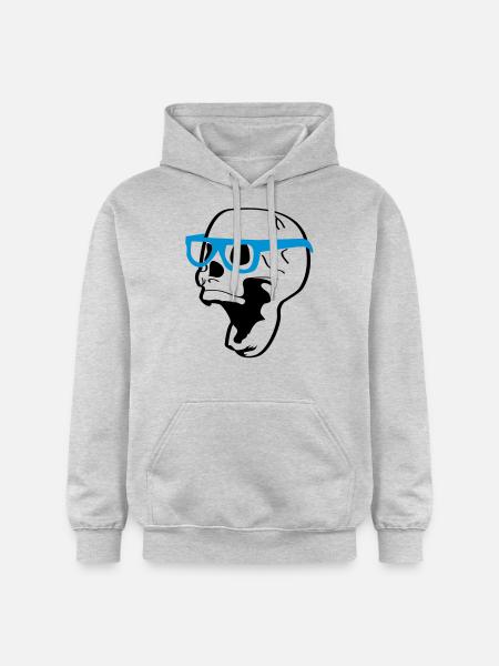 funny skull - Gildan Unisex Softstyle® Midweight Hoodie - Hellgrau meliert