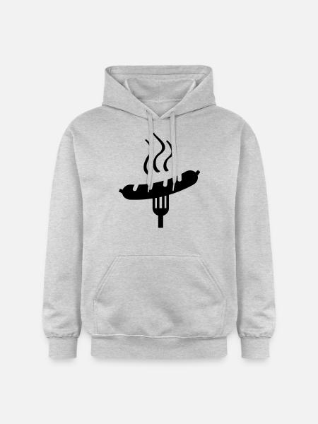 wurst_grill_ak1 - Gildan Unisex Softstyle® Midweight Hoodie - light heather grey