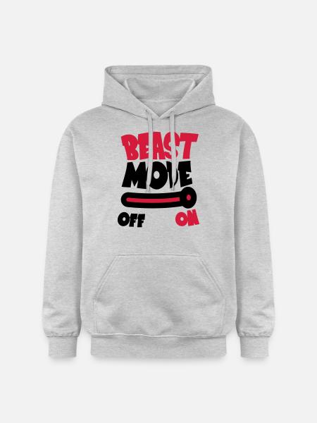 Beast Mode On - Gildan Unisex Softstyle® Midweight Hoodie - light heather grey
