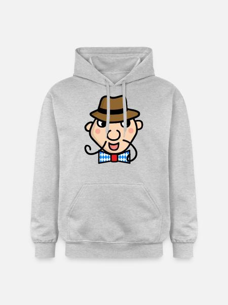 Bayer mit Fliege - Gildan Unisex Softstyle® Midweight Hoodie - Hellgrau meliert