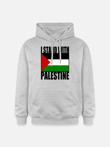 I stand with palestine - Gildan Unisex Softstyle® Midweight Hoodie - light heather grey