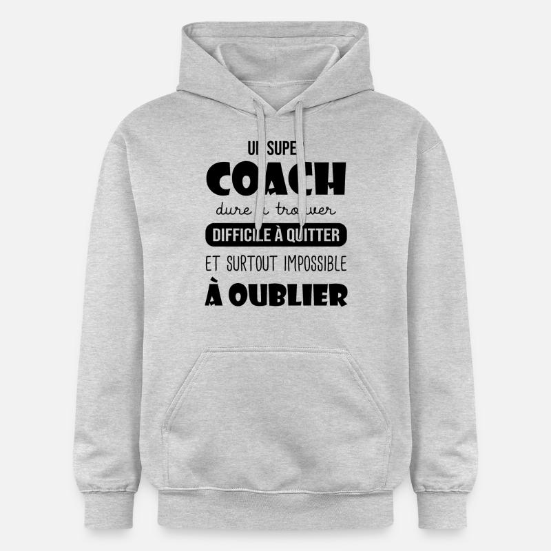 Super coach cadeau coach entrianeur - Sweat à capuche Softstyle® Gildan Unisexe - gris clair chiné