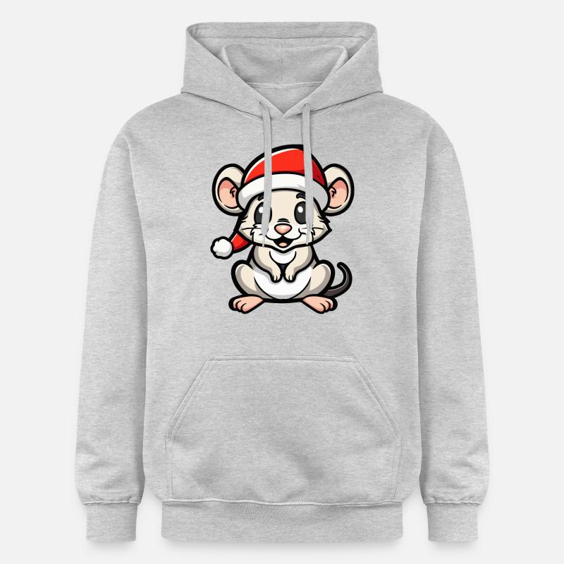 Noël Souris - Sweat à capuche Softstyle® Gildan Unisexe - gris clair chiné