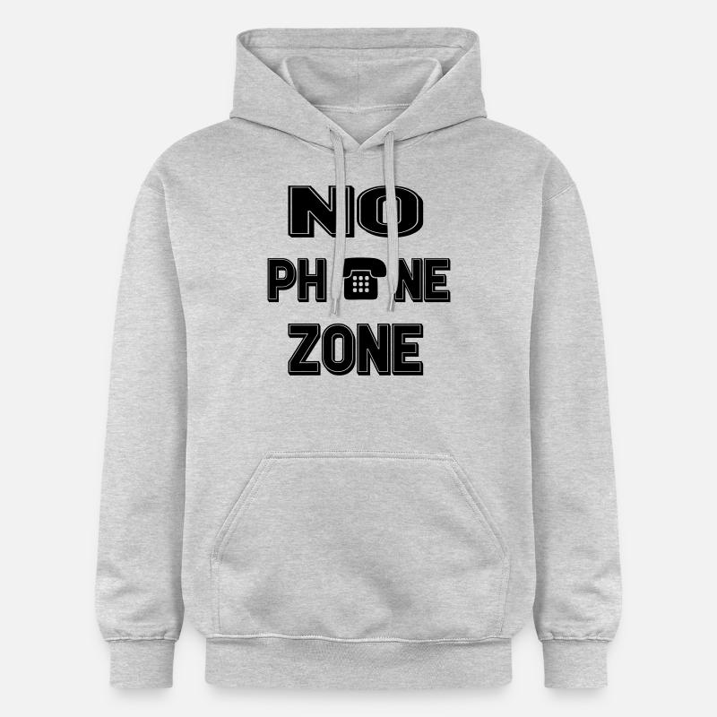 PAS DE ZONE DE TÉLÉPHONE - Sweat à capuche Softstyle® Gildan Unisexe - gris clair chiné