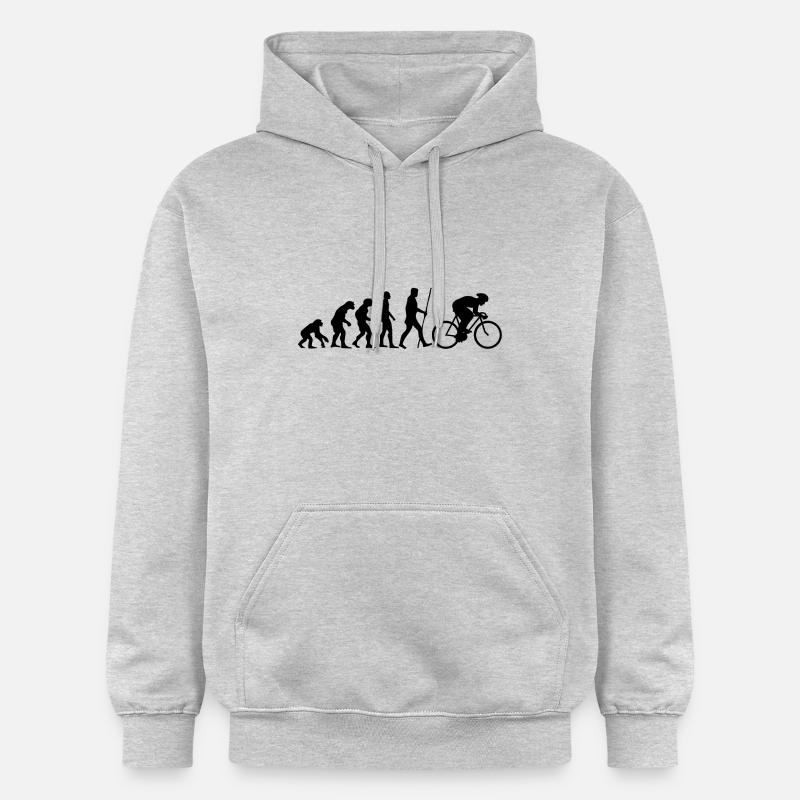 Evolution Rennrad als Geschenk - Gildan Unisex Softstyle® Midweight Hoodie - Hellgrau meliert