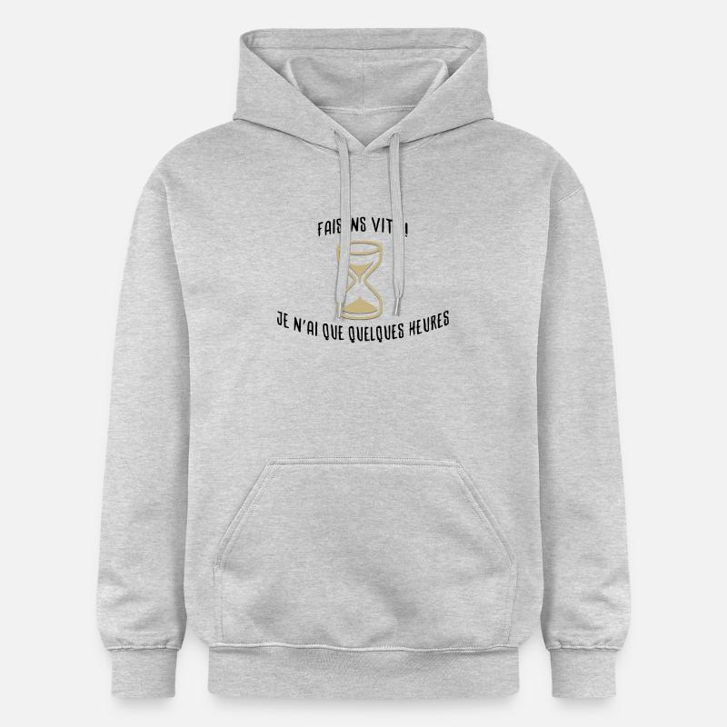 Faisons vite ! - Sweat à capuche Softstyle® Gildan Unisexe - gris clair chiné