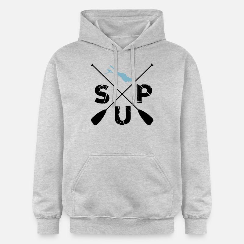 SUP - Sweat à capuche Softstyle® Gildan Unisexe - gris clair chiné