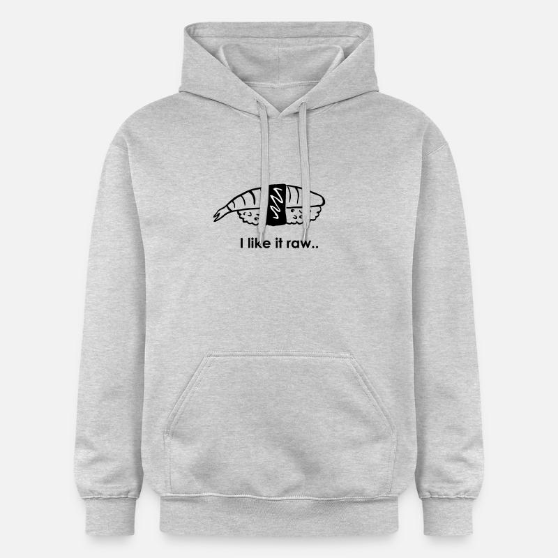 LIKE IT RAW | BLACK & WHITE - Sweat à capuche Softstyle® Gildan Unisexe - gris clair chiné