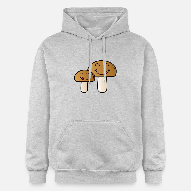champignons - Sweat à capuche Softstyle® Gildan Unisexe - gris clair chiné